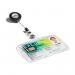 Durable Enclosed Security Pass ID Holder with Badge Reel - 10 Pack - Clear 