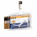 Durable Enclosed DUO 2 Card Clip Security Pass ID Badge Holder - 25 Pack - Clear 