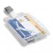 Durable Enclosed DUO 2 Card Clip Security Pass ID Badge Holder - 25 Pack - Clear 