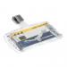 Durable Enclosed DUO 2 Card Clip Security Pass ID Badge Holder - 25 Pack - Clear 