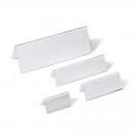 Durable Clear Acrylic Table Place Name Holders and Inserts - 10 Pack - 61x210mm 803119