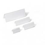 Durable Clear Acrylic Table Place Name Holders and Inserts - 10 Pack - 52x100mm 803219