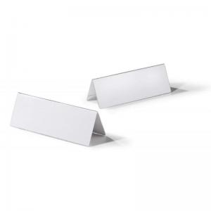 Durable Clear Acrylic Table Place Name Holders and Inserts - 10 Pack -