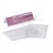 Durable Clear Plastic Table Place Name Holders and Inserts - 10 Pack - 61x210mm 