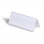 Durable Clear Plastic Table Place Name Holders and Inserts - 25 Pack - 61x150mm 805019