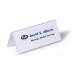 Durable Clear Plastic Table Place Name Holders and Inserts - 25 Pack - 61x150mm 