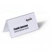 Durable Clear Plastic Table Place Name Holders and Inserts - 25 Pack - 52x100mm 