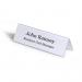 Durable Clear Plastic Table Place Name Holders and Inserts - 25 Pack - 61x210mm 