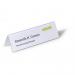 Durable Clear Plastic Table Place Name Holders and Inserts - 25 Pack - 61x210mm 