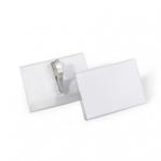 Durable Name Badge with Crocodile Clip 55x90mm Transparent - Pack of 25 811119