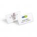 Durable Acrylic Clip & Pin Name Tag Badge Holders + Inserts - 25 Pack - 40x76mm 