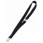 Durable Textile Lanyard Black 20mm with Safety Release Pack of 10 813701