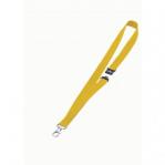 Durable Textile Lanyard Yellow 20mm with Safety Release Pack of 10 813704
