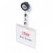 Durable Badge Reel Name Tag ID Card Holders + Inserts - 10 Pack - 60 x 90mm 