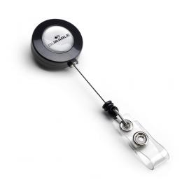 Durable Secure Retractable Clip Badge Reel for ID Cards & Keys - 10 Pack - Black 815258