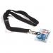 Durable CARD FIX Safety-Release Lanyard Name Badge ID Holder - 10 Pack - Black 