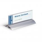 Durable Premium Aluminium Table Place Name Holders & Inserts - 2 Pack - 61x210mm 820219