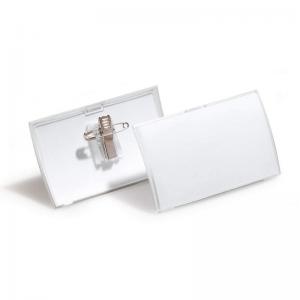 Durable CLICK FOLD Convex Clip & Pin Name Tag Badge Holder - 25
