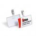 Durable CLICK FOLD Clip Name Tag Badge Holders + Inserts - 25 Pack - 54 x 90mm 