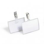 Durable Click Fold Name Badge with Clip 54x90mm Transparent - Pack of 25 821619