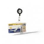 Durable DUO 2 Card Security Pass ID Holders with Badge Reel - 25 Pack - Clear 821919