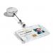 Durable Secure Retractable Chrome Badge Reels for ID & Keys - 10 Pack - Silver 