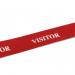 Durable Soft Textile VISITOR Neck Lanyards with Clip & Breakaway - 10 Pack - Red 