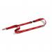 Durable Soft Textile VISITOR Neck Lanyards with Clip & Breakaway - 10 Pack - Red 823803