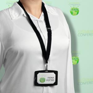 Durable Recycled Card ECO Name Badges with Printable Inserts - 20 Pack