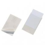 Durable POCKETFIX Self-Adhesive Clear Label Pockets - 100 Pack - 90 x 57mm 827919