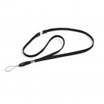 Durable Textile Lanyard with Loop Black Pack of 10 831301