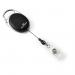 Durable STYLE Secure Retractable Clip Badge Reel for ID & Keys - 10 Pack - Black 