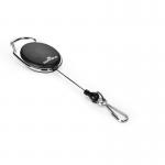 Durable STYLE Secure Retractable Clip Badge Reel for ID & Keys - Black 832701