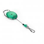 Durable STYLE Secure Retractable Carabiner Badge Reel for IDs & Keys - Green 832705