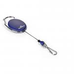 Durable STYLE Secure Retractable Carabiner Badge Reel for IDs & Keys - Blue 832707