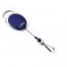 Durable STYLE Secure Retractable Carabiner Badge Reel for IDs & Keys - Blue 