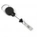 Durable Extra Strong Retractable Clip Badge Reels for ID & Keys - Black 