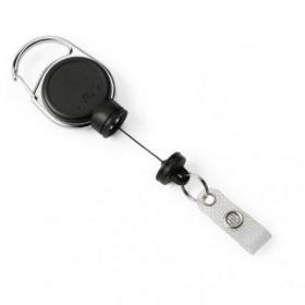 Durable Extra Strong Retractable Clip Badge Reels for ID & Keys - Black 832901