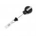 Durable Extra Strong Retractable Clip Badge Reels for ID & Keys - Black 