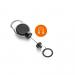 Durable Secure Magnetic Carabiner Badge Reel for Keys & Hand Sanitiser - Black 