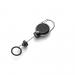 Durable Secure Magnetic Carabiner Badge Reel for Keys & Hand Sanitiser - Black 