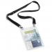 Durable Safety-Release Lanyard Name Badge ID Ticket Holder - 10 Pack - A6 Black 