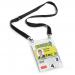 Durable Safety-Release Lanyard Name Badge ID Ticket Holder - 10 Pack - A6 Black 