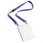 Durable Event Name Badge A6 with Dark Blue Lanyard Pack of 10 852507