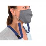 Durable 2 Clip Soft Face Mask Lanyards with Saftey Release - Blue 852807