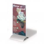 Durable Acrylic Metal Table Display Stand Menu & Sign Holder - 1/3 A4 - Clear 858719