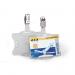 Durable Security Pass Plastic ID Badge Card Holder with Clip - Clear 