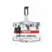 Durable RFID Protected Security Pass ID Card Holder with Clip - 10 Pack - Silver 