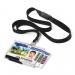 Durable PUSHBOX Trio 3 Card Security ID Holders with Lanyards - 10 Pack - Clear 