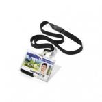 Durable Pushbox Trio Card Holder with Lanyard Pack of 10 892501